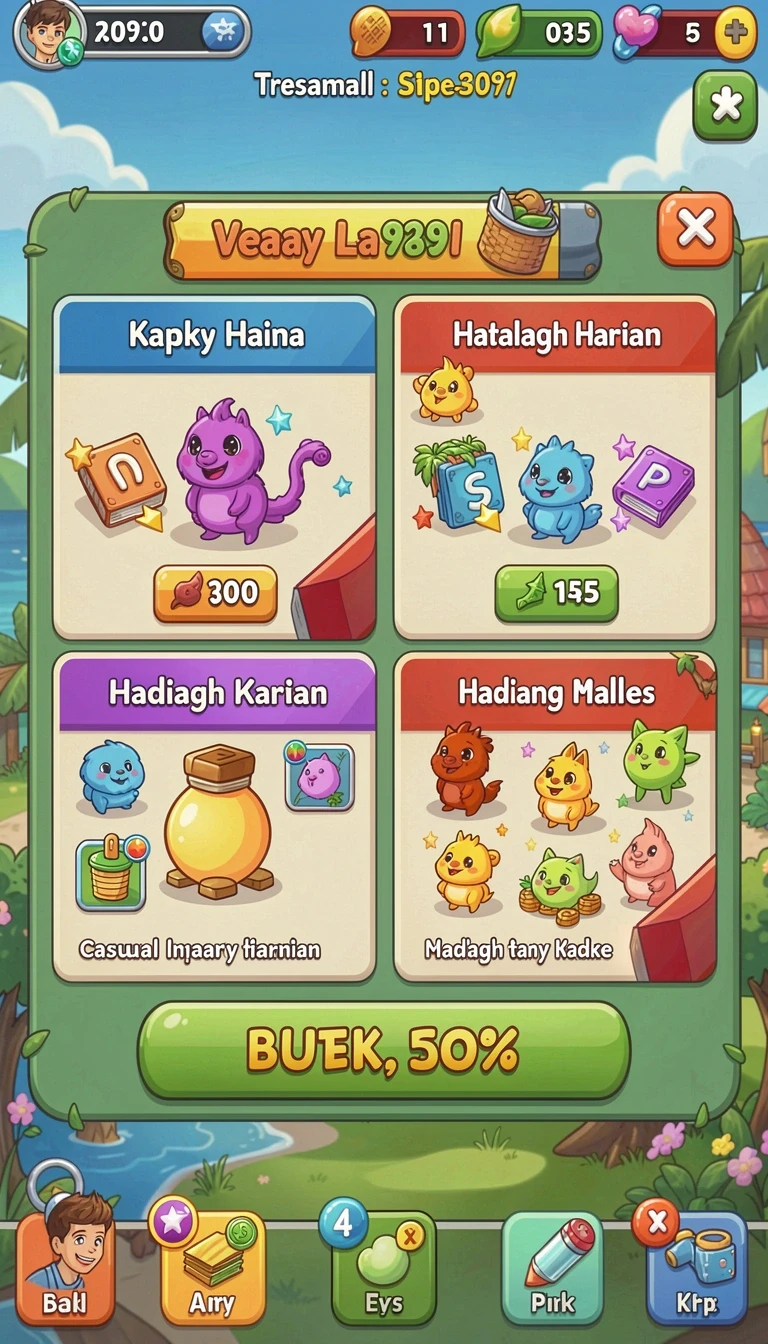 ungutoto - Karakter yang beragam dan menarik untuk dimainkan.